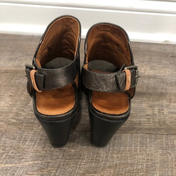 Gentle Souls Ankle Booties Open Toe Leather Bootie Sandals, Dark Gray Sh… - Picture 8 of 12